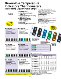 Thumbnail of document Data Sheet - RLC-50 Reversible, Multi-Temperature Liquid Crystal Strips